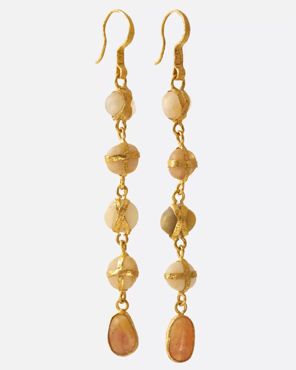 Contemporary>LOU ZELDIS Agate & Pebble Drop Earrings