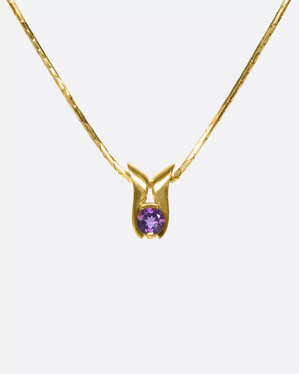 Vintage>Love Adorned Vintage Amethyst Liquid Necklace