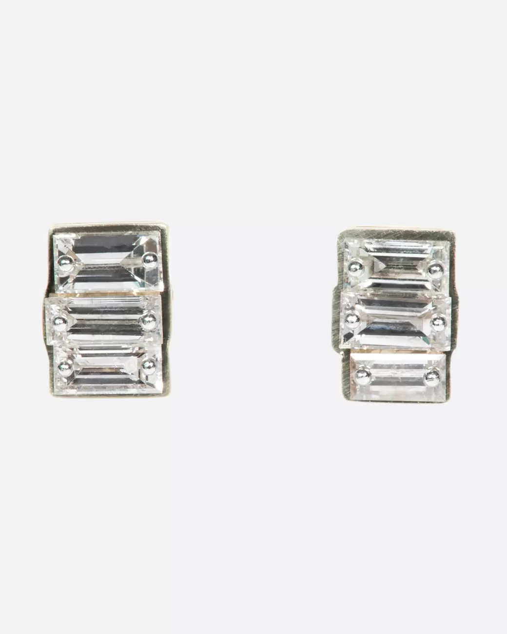 Contemporary>TODD POWNELL Baguette Diamond Trio Earrings