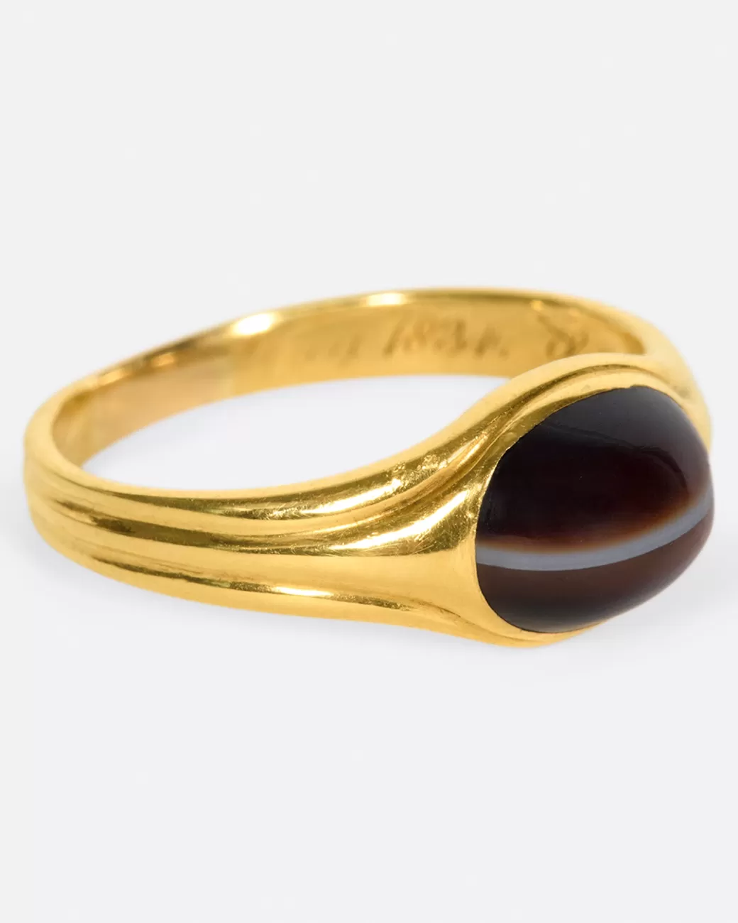 Vintage>Love Adorned Vintage Banded Agate Ring