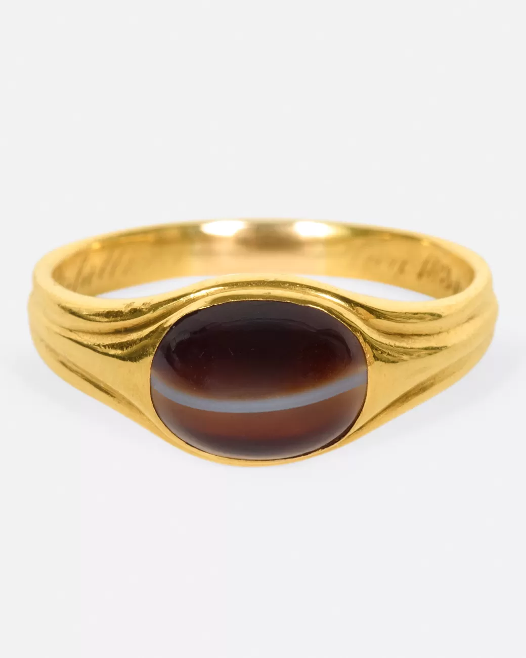 Vintage>Love Adorned Vintage Banded Agate Ring