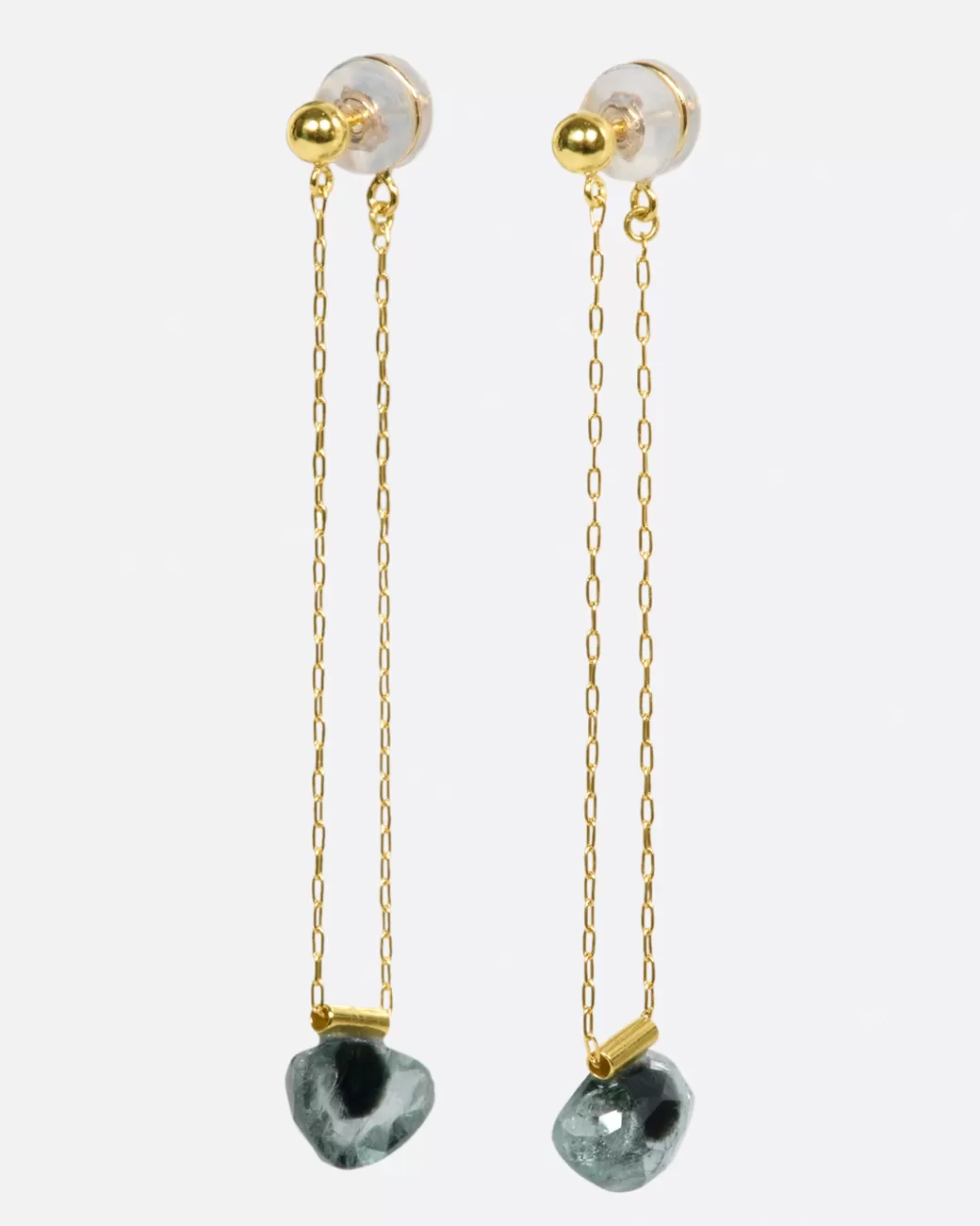 Contemporary>MONAKA Bicolor Tourmaline Chain Eearrings