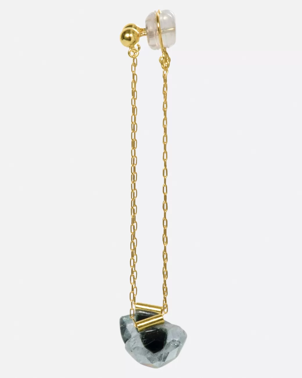 Contemporary>MONAKA Bicolor Tourmaline Chain Eearrings