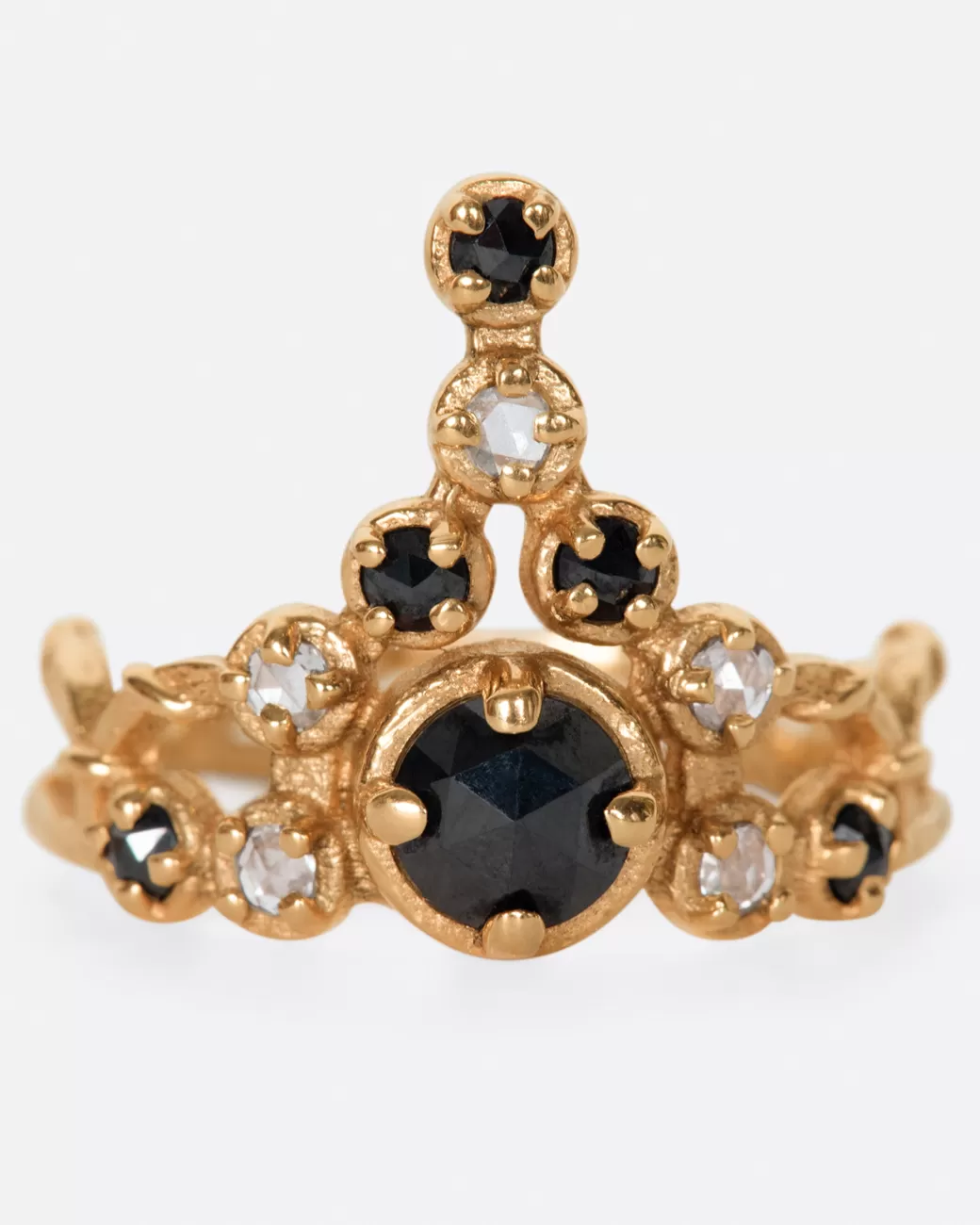 Contemporary>KAREN KARCH Black Diamond Floating Star Ring