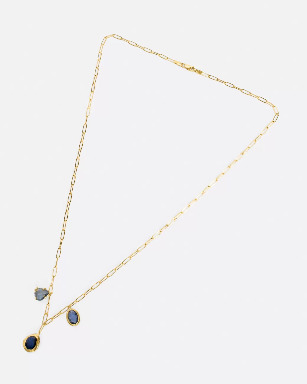 Contemporary>PAGE SARGISSON Blue Sapphire Trio Necklace