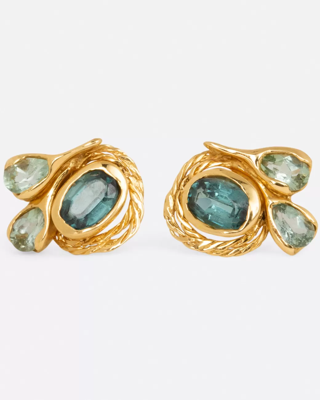 Contemporary>KIKA ALVARENGA Blue Tourmaline Aro Earrings