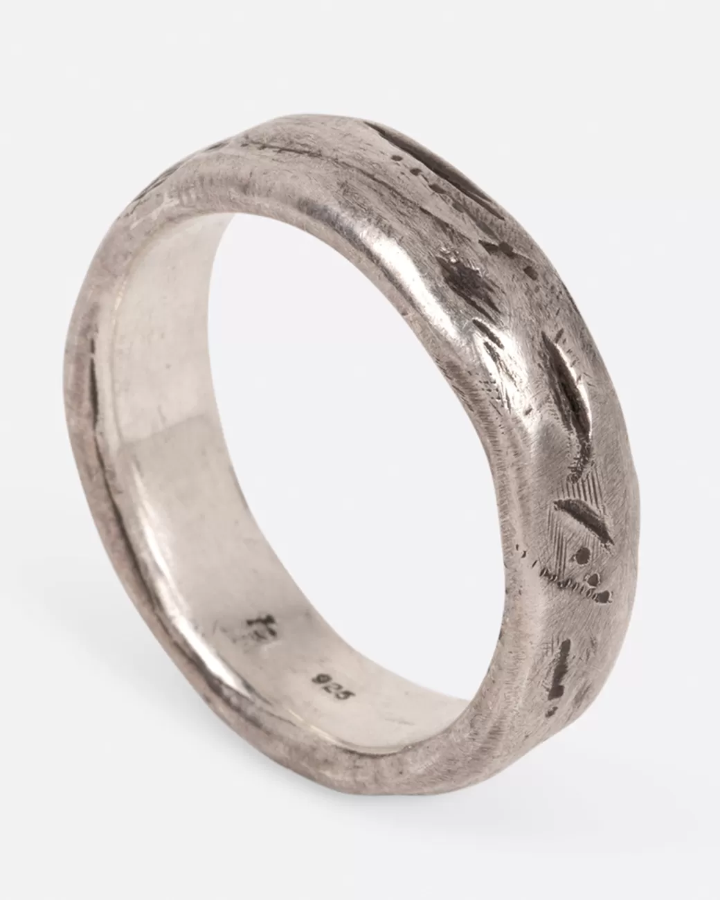 Contemporary>KAREN KARCH Chunky Silver Weathered Band