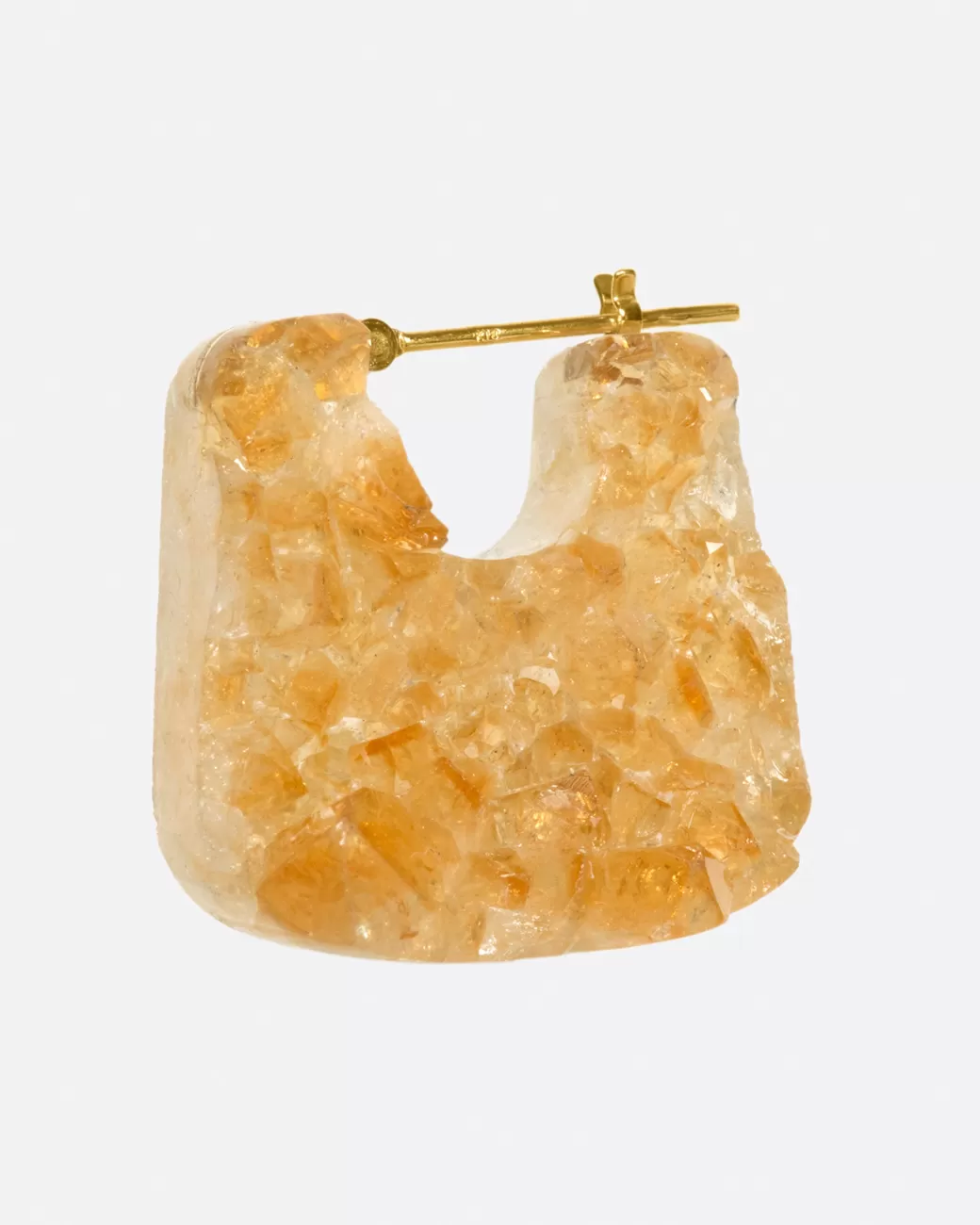 Contemporary>MONAKA Citrine Druzy Hoop