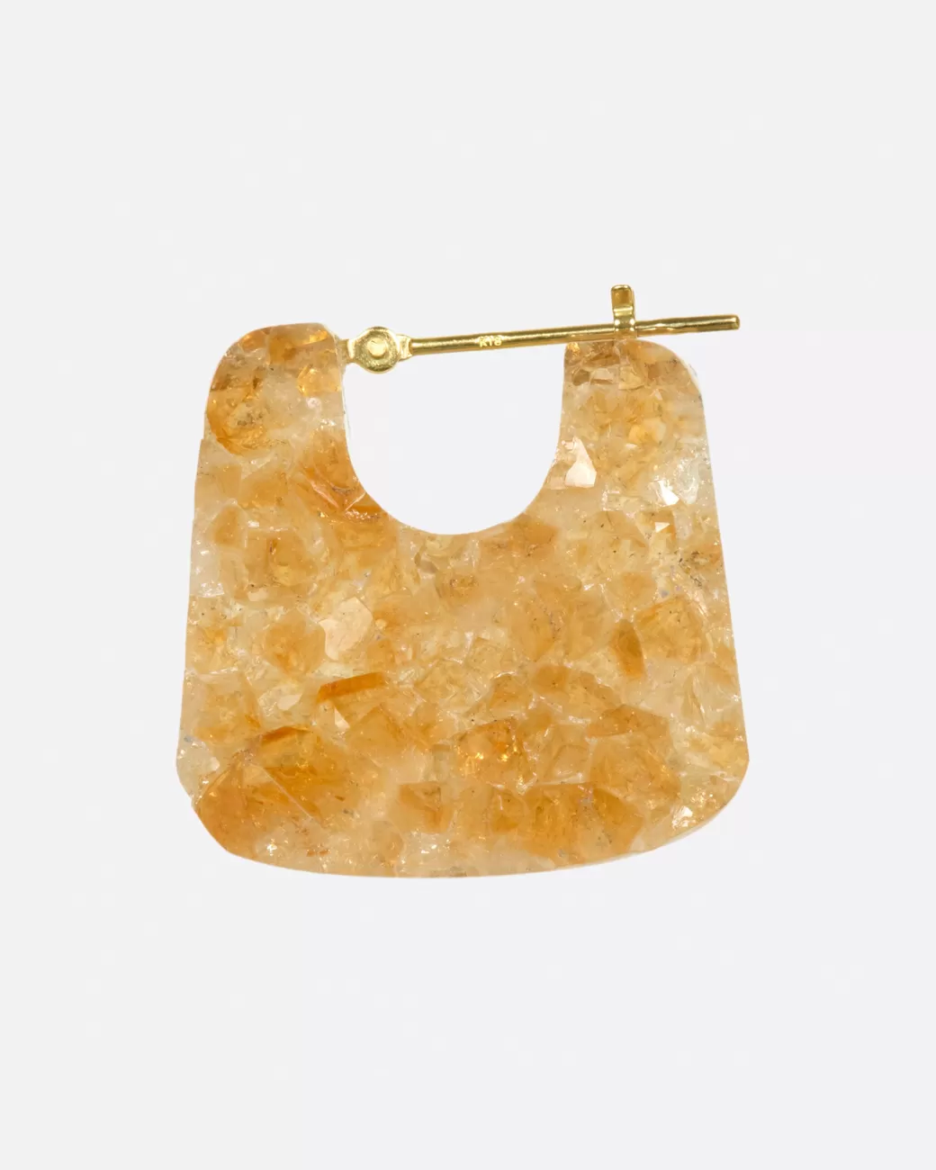 Contemporary>MONAKA Citrine Druzy Hoop