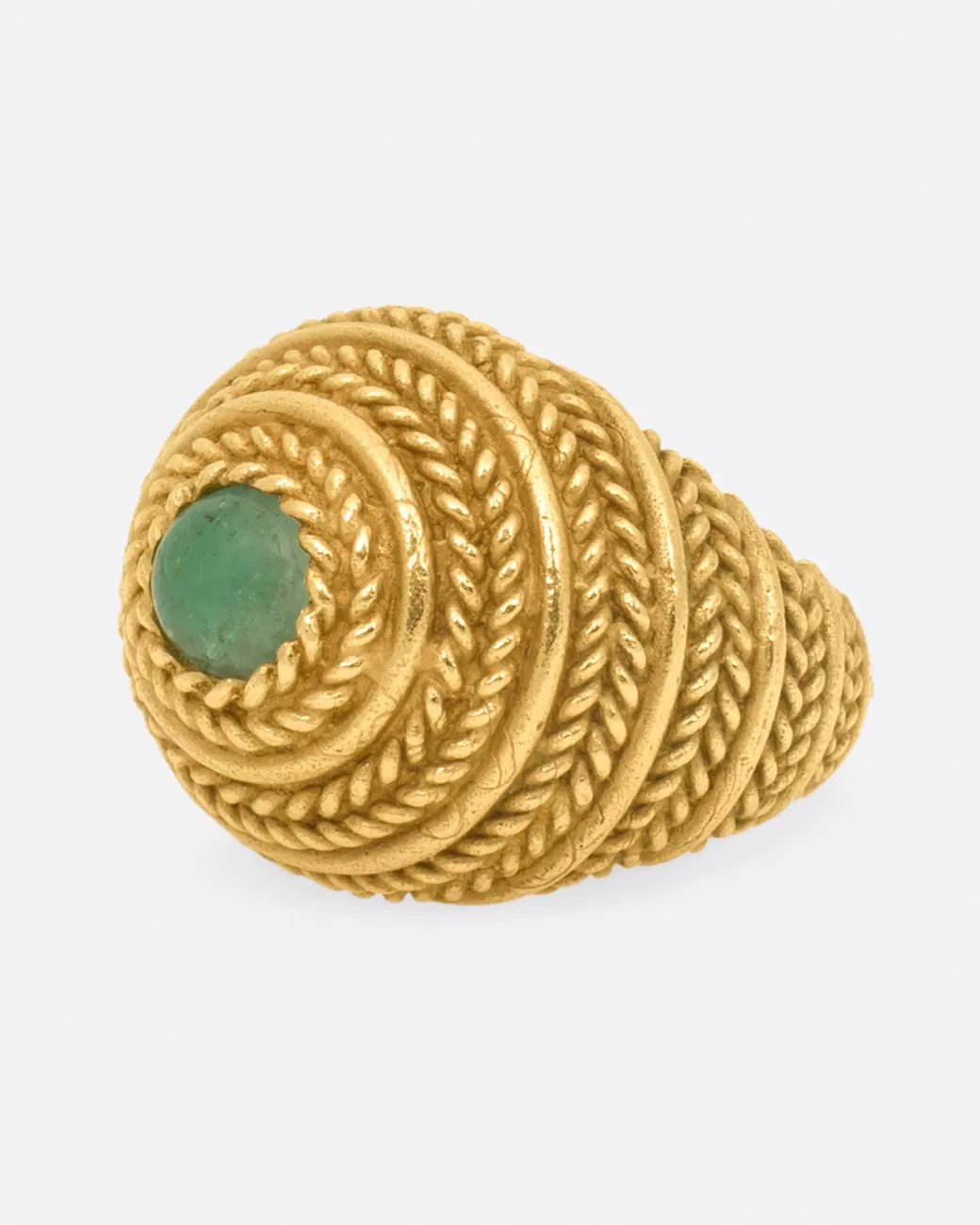 Vintage>Love Adorned Vintage Coiled Emerald Ring