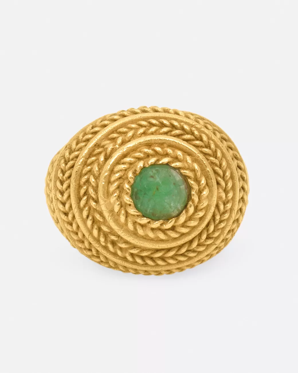 Vintage>Love Adorned Vintage Coiled Emerald Ring