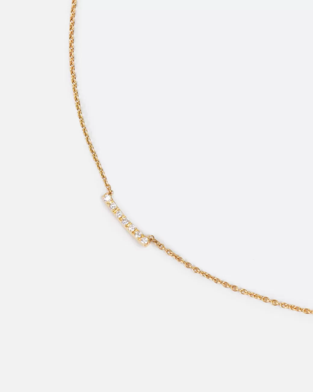 Contemporary>SARAH APPLETON Concave Diamond Bar Necklace