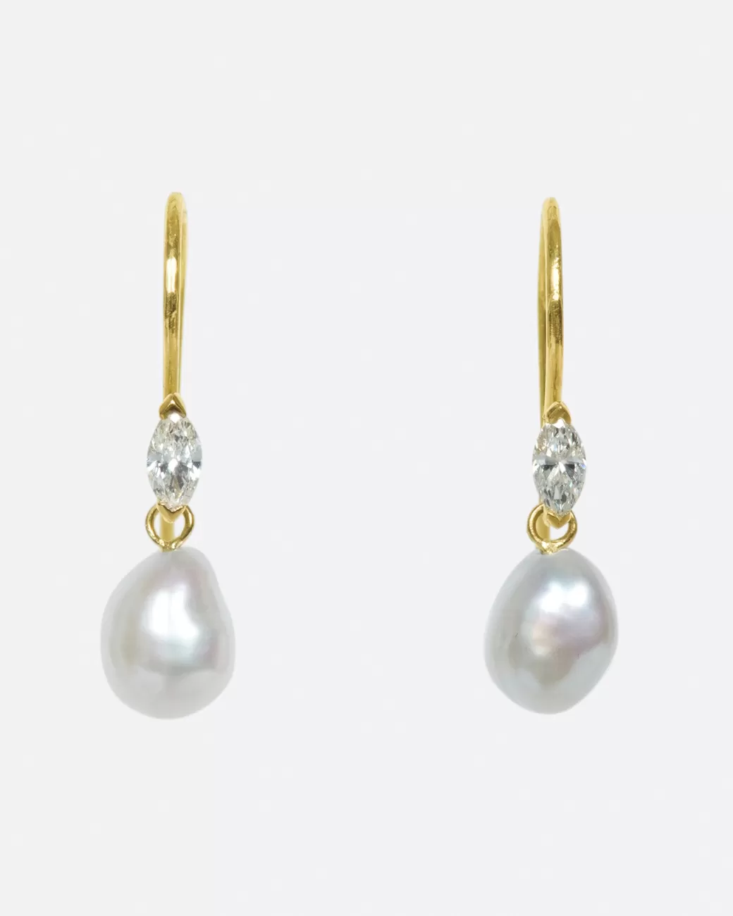 Contemporary>KIMBERLIN BROWN Diamond & Pearl Drop Earrings