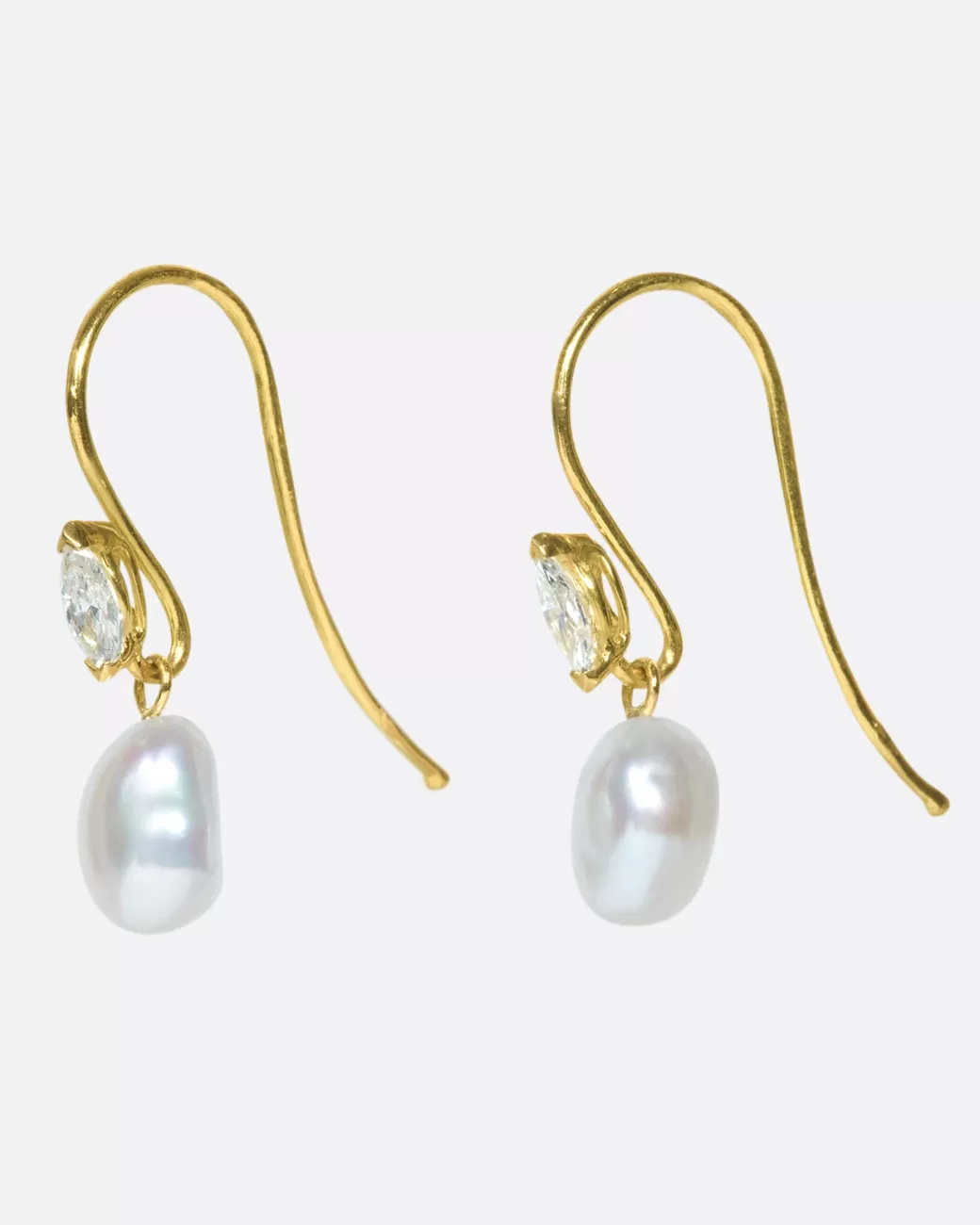 Contemporary>KIMBERLIN BROWN Diamond & Pearl Drop Earrings