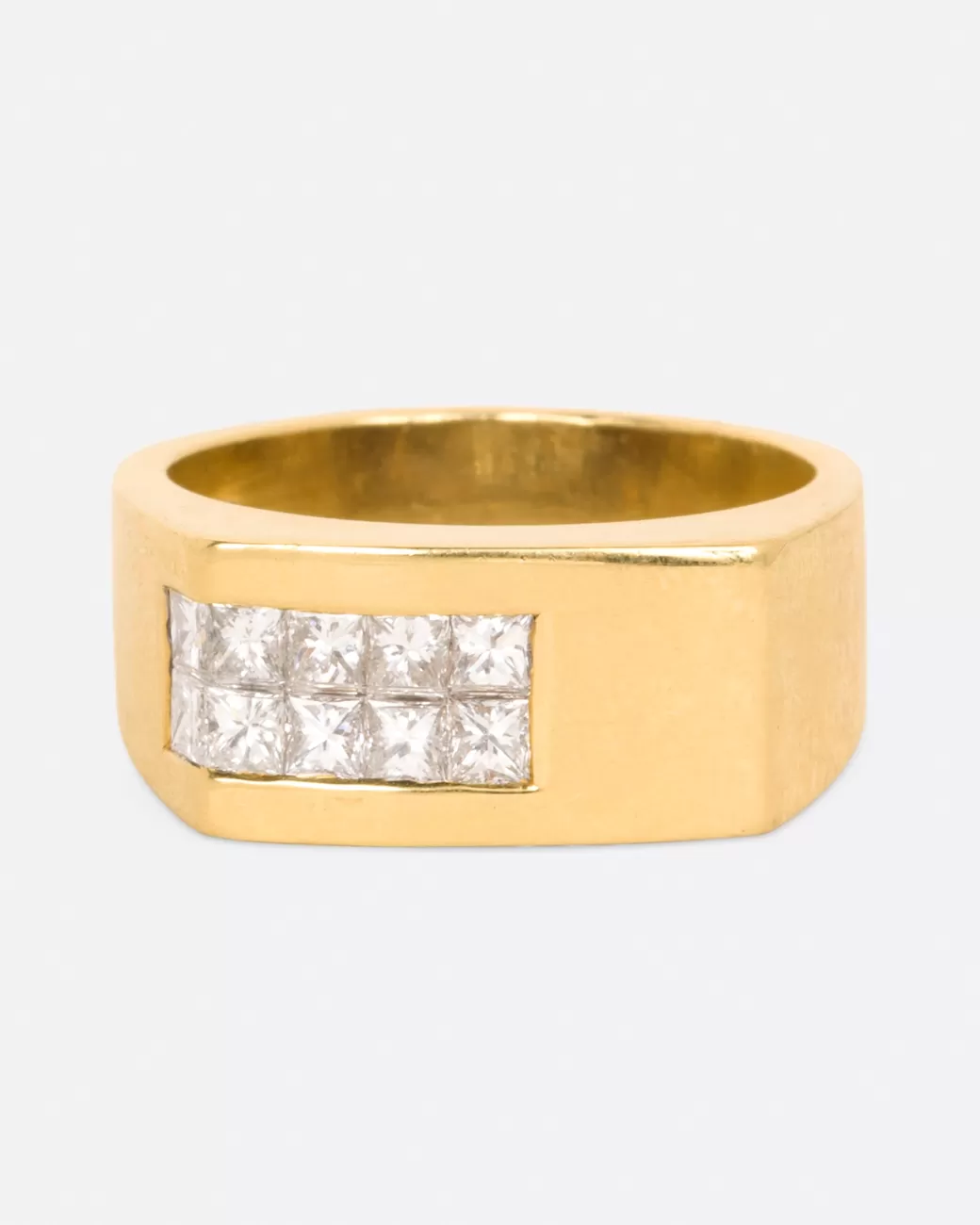 Vintage>Love Adorned Vintage Diamond Corner Signet Ring