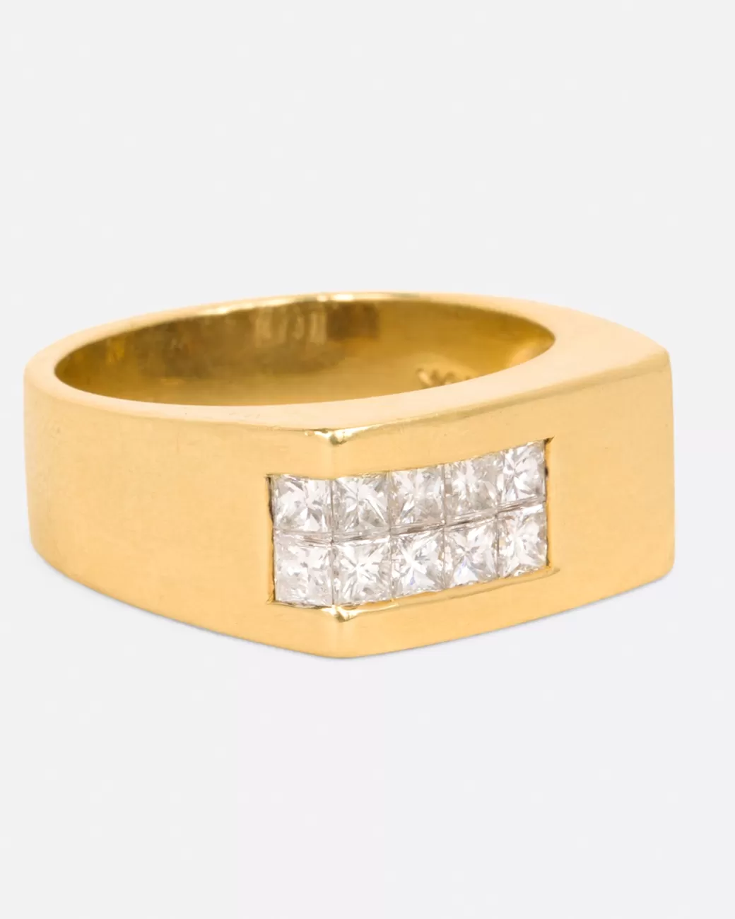 Vintage>Love Adorned Vintage Diamond Corner Signet Ring