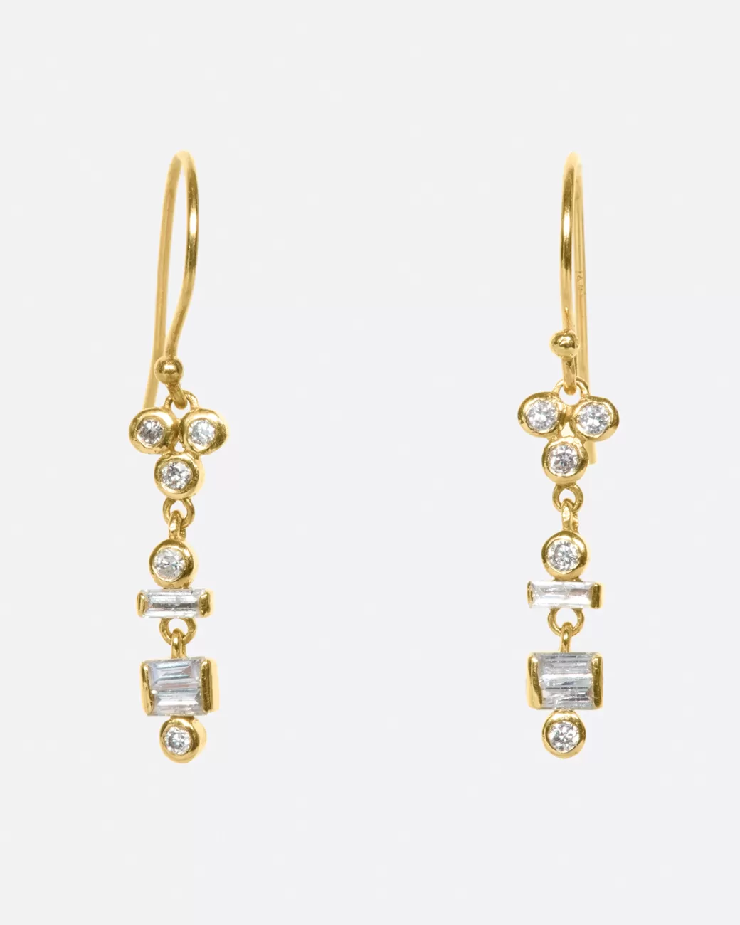 Contemporary>EVA NOGA Diamond Mistletoe Earrings