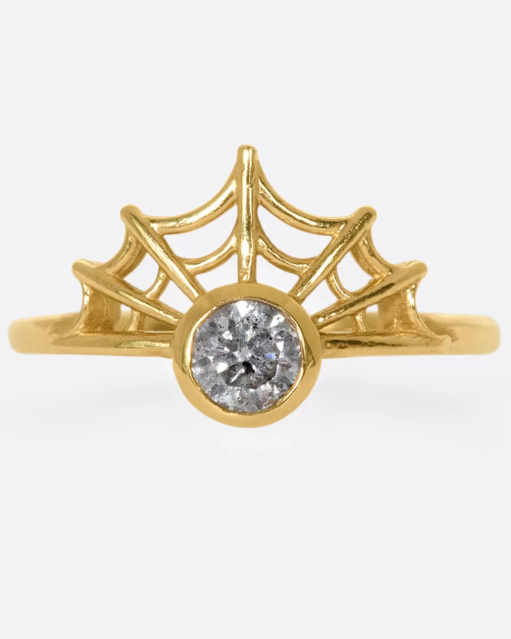 Contemporary>MARGARET CROSS Diamond Spider Web Ring