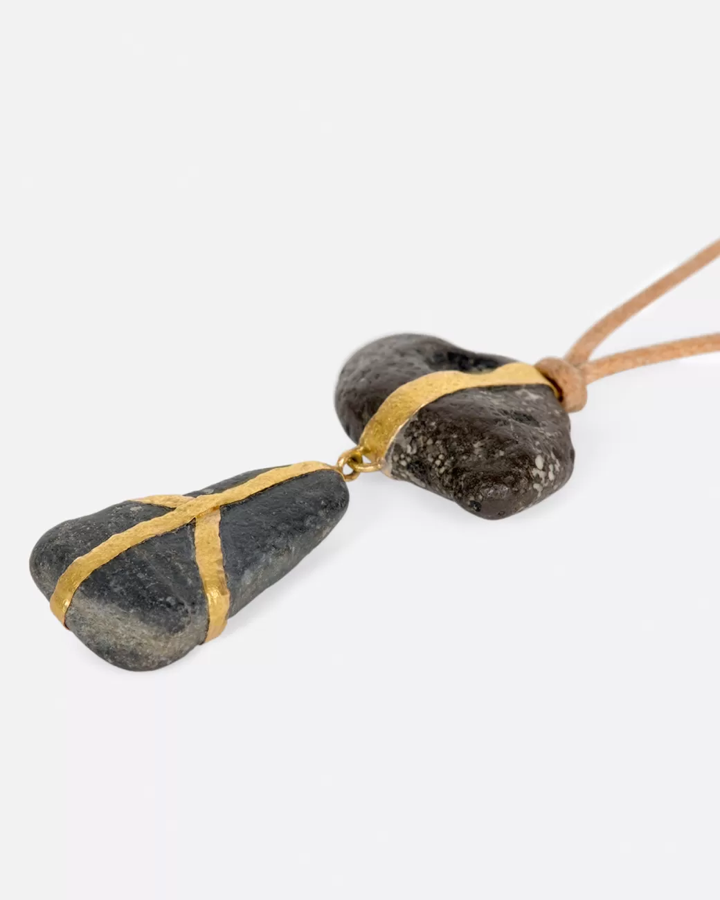 Contemporary>LOU ZELDIS Double Peace Pebble Necklace