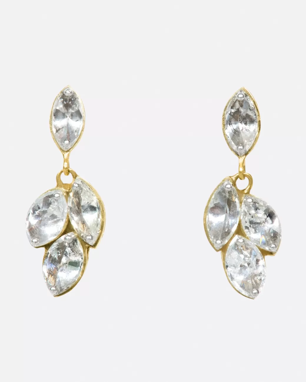 Contemporary>TODD POWNELL Drilled Marquise Diamond Drop Earrings