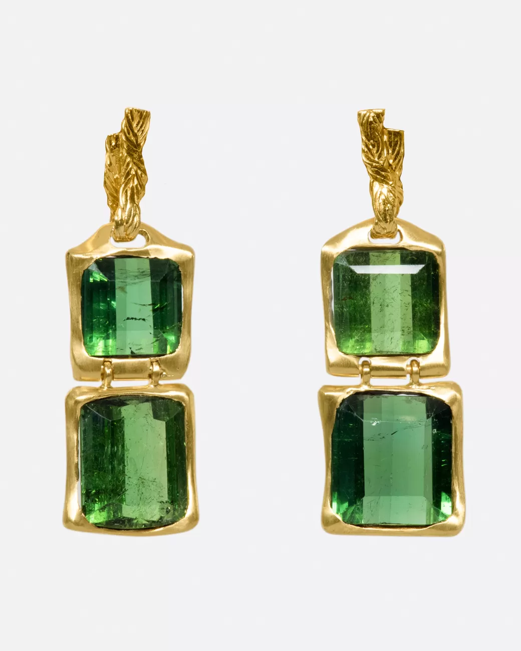 Contemporary>KIKA ALVARENGA Duo Quadrado Trama Earrings