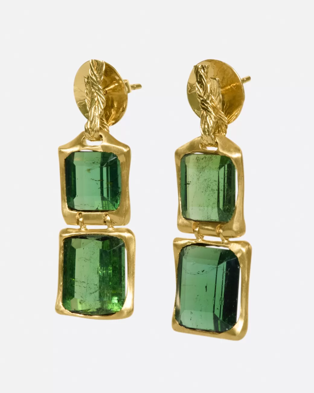 Contemporary>KIKA ALVARENGA Duo Quadrado Trama Earrings