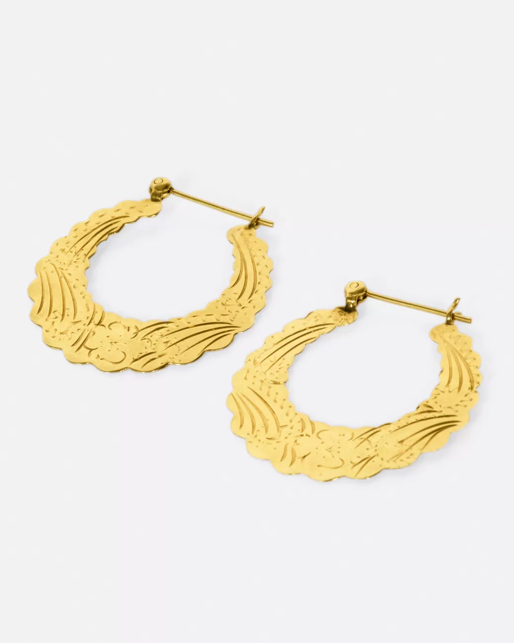 Vintage>Love Adorned Vintage Flat Floral Hoops