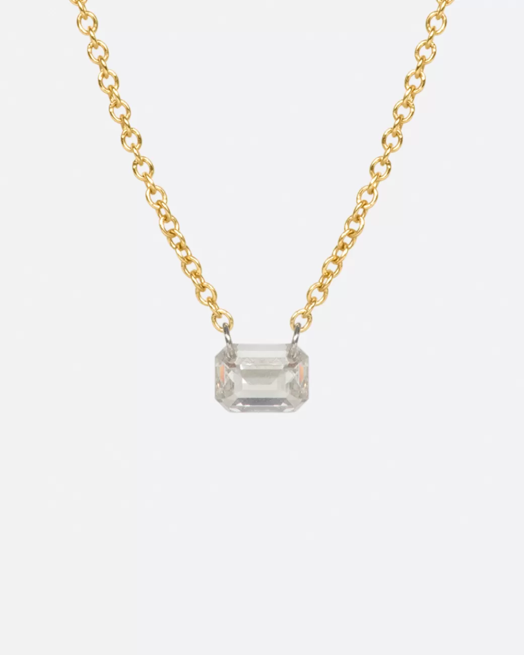 Contemporary>TODD POWNELL Free Set Emerald Cut Diamond Necklace