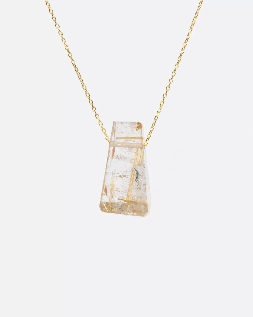 Contemporary>MONAKA Freeform Golden Rutile Quartz Necklace