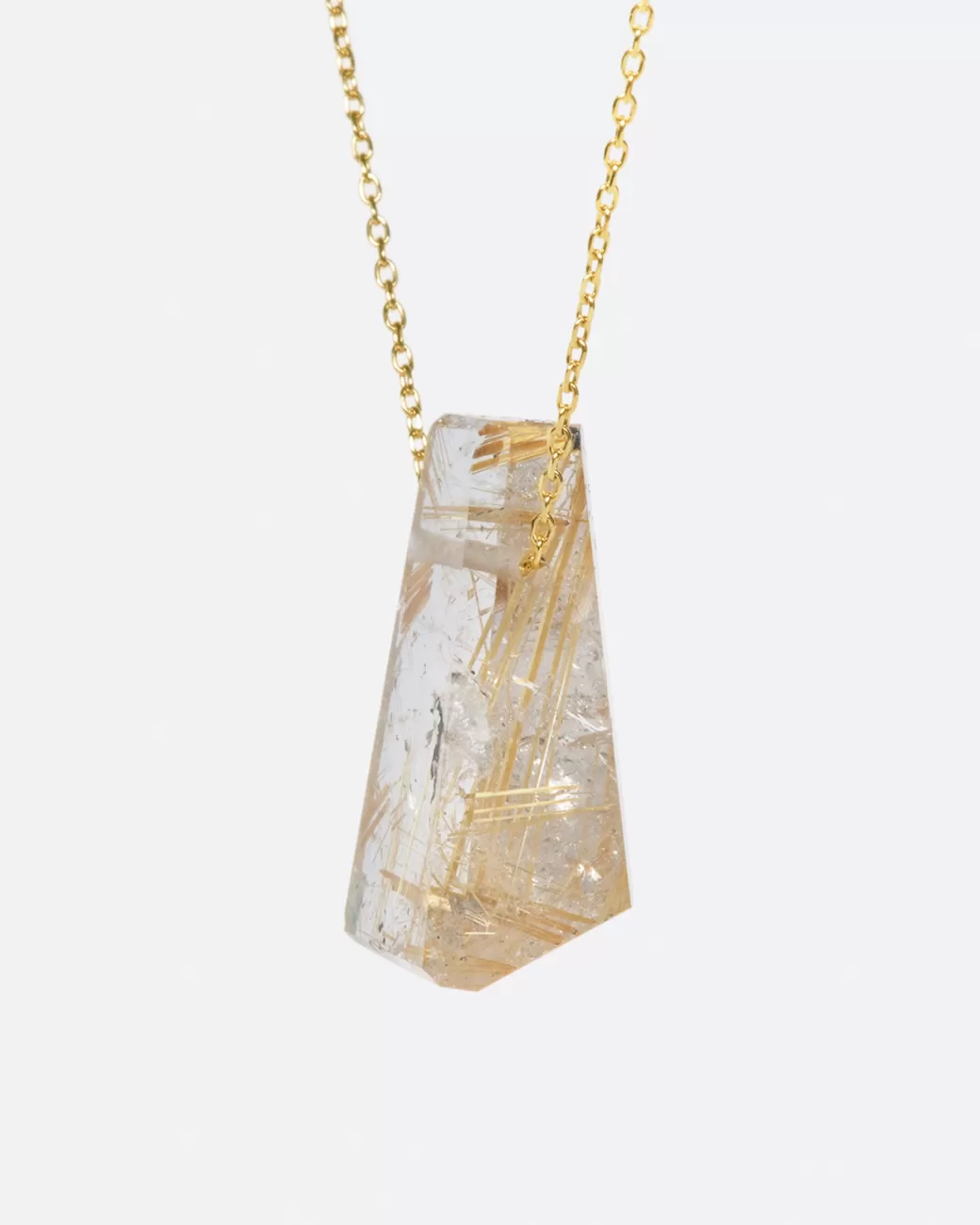 Contemporary>MONAKA Freeform Golden Rutile Quartz Necklace