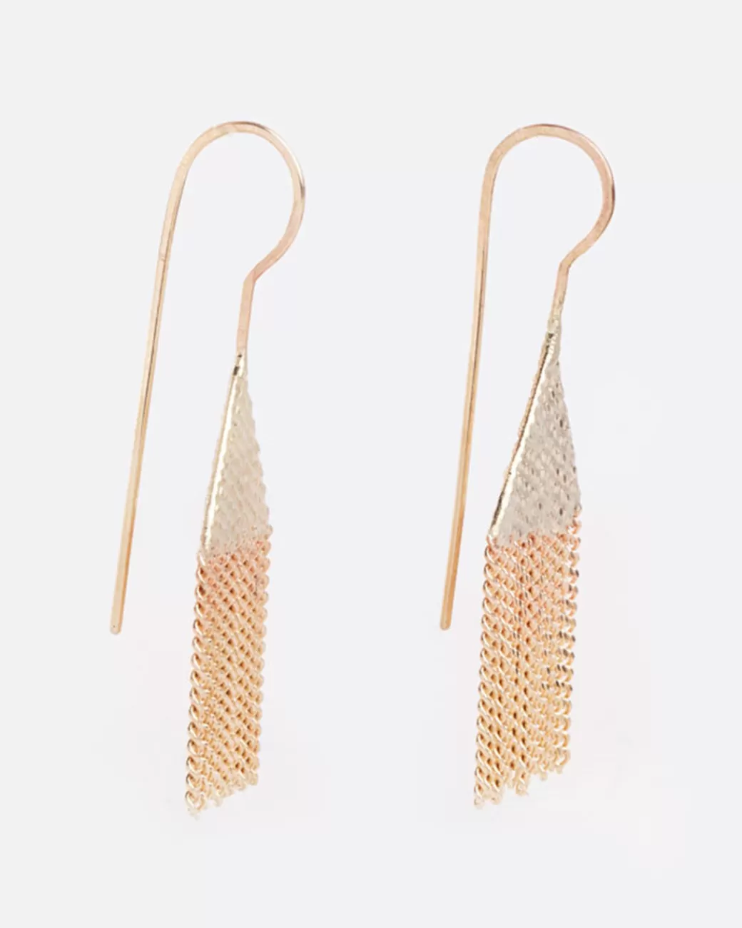 Contemporary>HANNAH KEEFE Gold Triangle Dangle Earrings