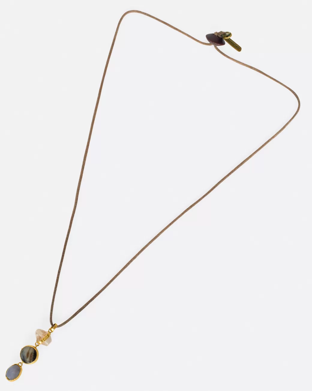 Contemporary>LOU ZELDIS Gold Wrapped Triple Drop Necklace