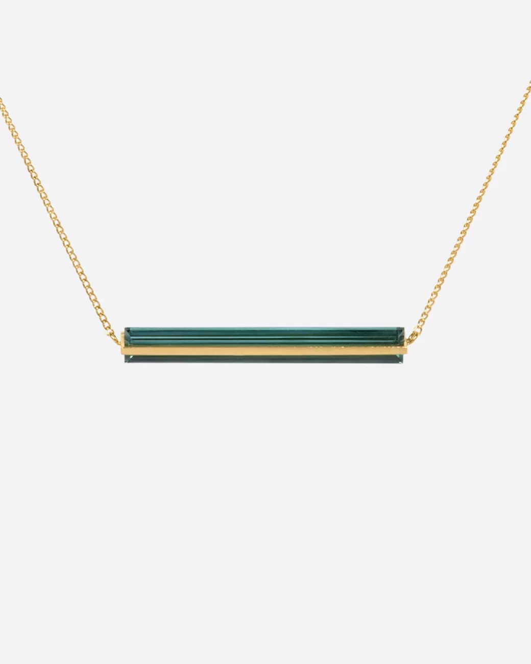 Contemporary>JANUKA Green Tourmaline Band Necklace