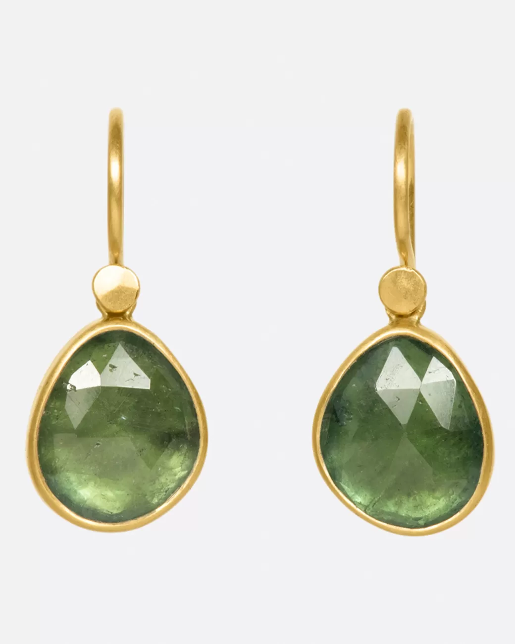 Contemporary>LOLA BROOKS Green Tourmaline Pebble Earrings