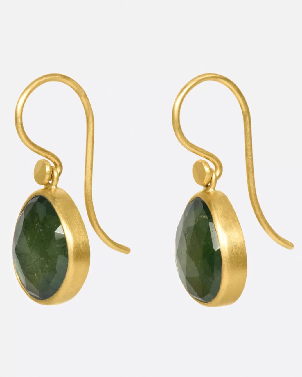 Contemporary>LOLA BROOKS Green Tourmaline Pebble Earrings