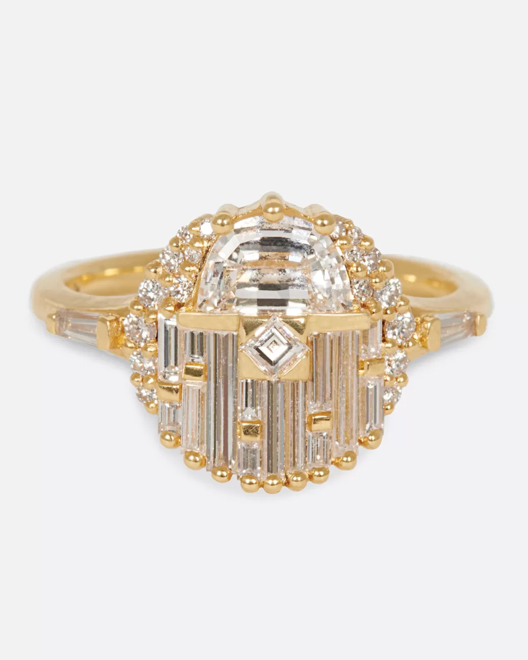 Contemporary>ARTEMER Half Moon Diamond Ring