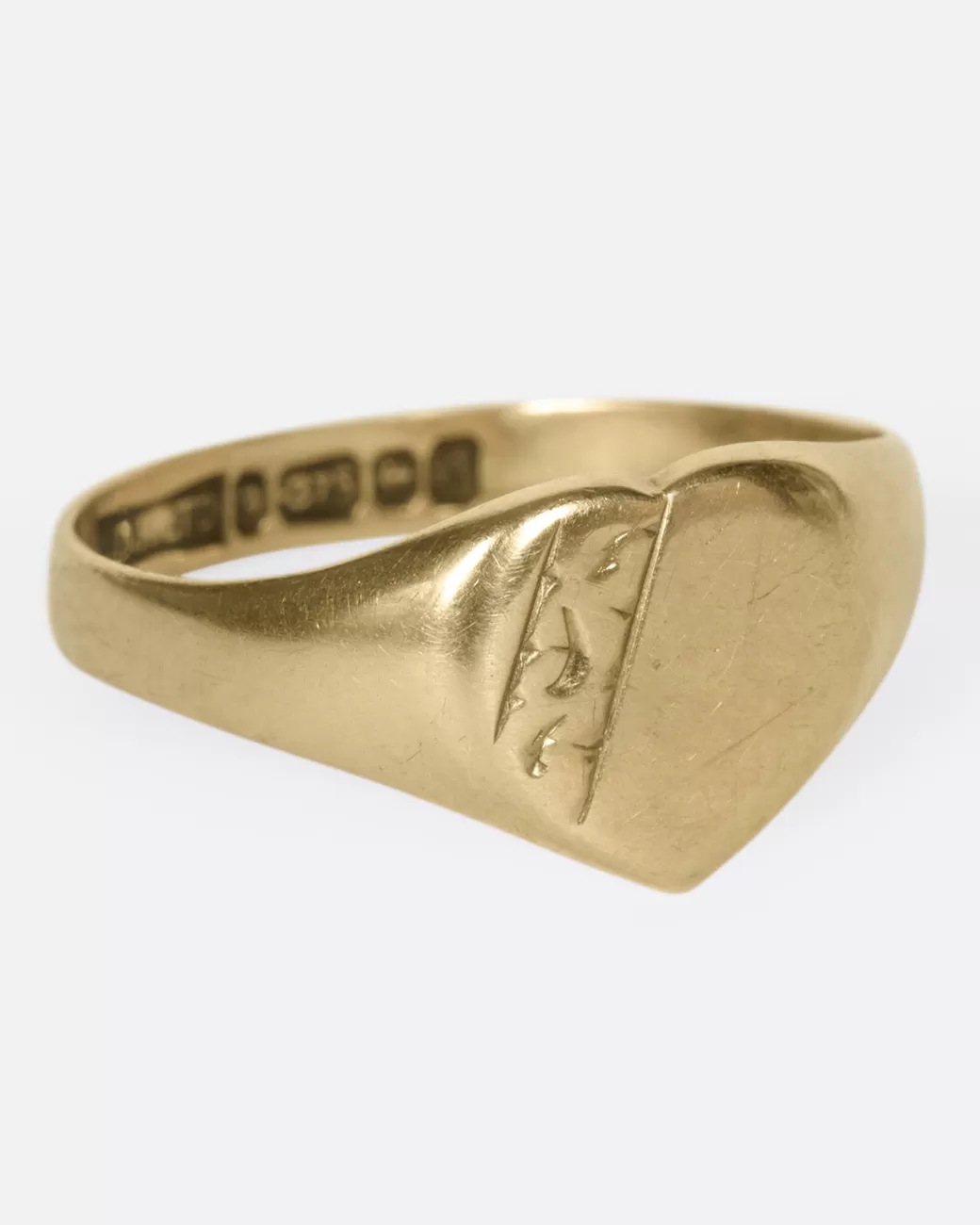 Vintage>Love Adorned Vintage Heart Signet Ring