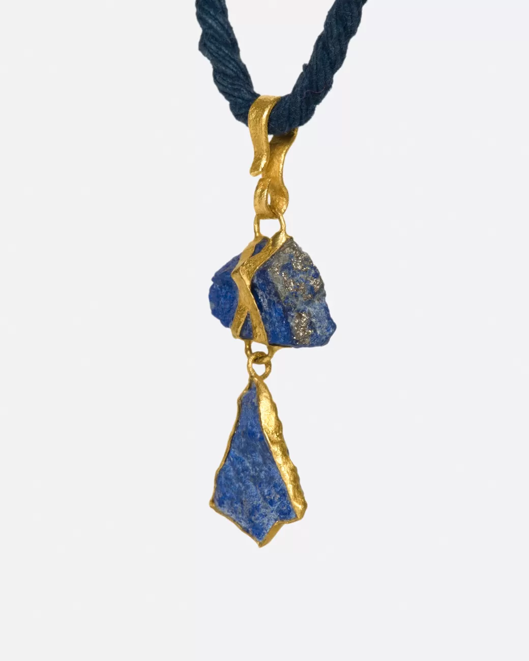 Contemporary>LOU ZELDIS Lapis Double Drop Necklace