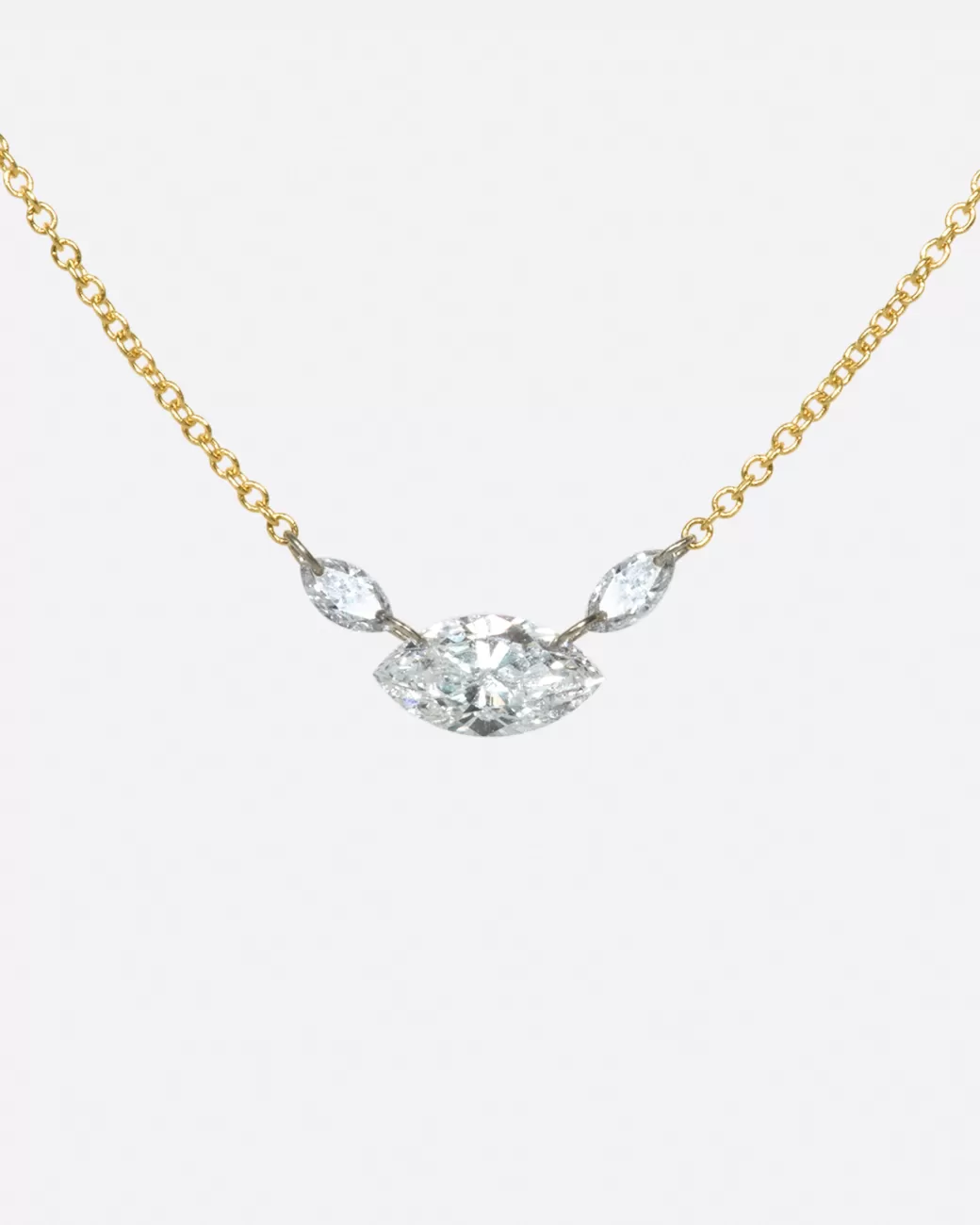 Contemporary>TODD POWNELL Marquise Diamond Trio Necklace