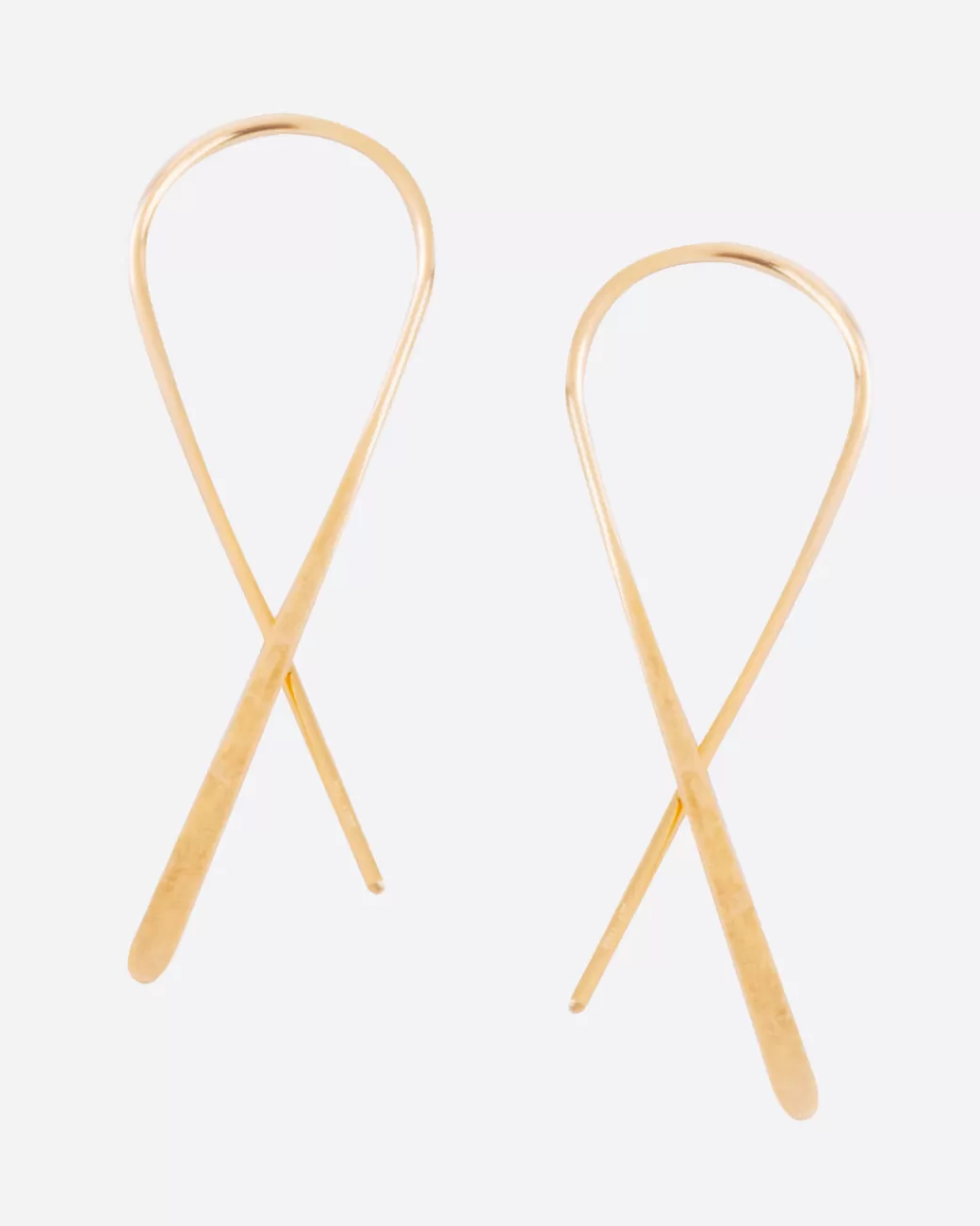 Contemporary>CHRISTINE FAIL Medium Crossed Hook Earrings