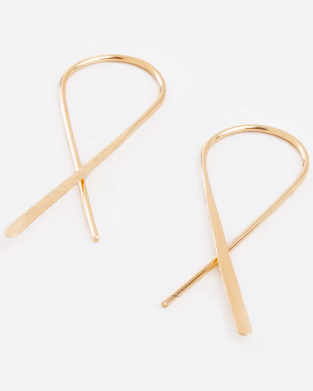 Contemporary>CHRISTINE FAIL Medium Crossed Hook Earrings