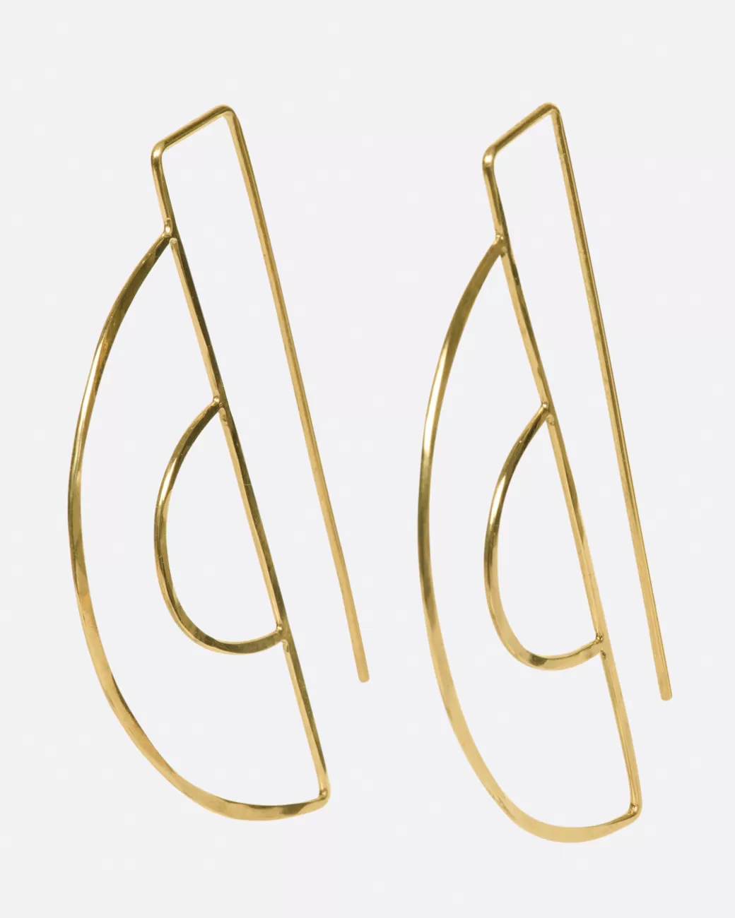 Contemporary>CHRISTINE FAIL Medium Parallel Hook Earrings