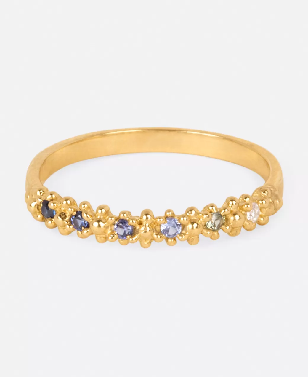 Contemporary>RUTA REIFEN Ombre Sapphire Textured Band