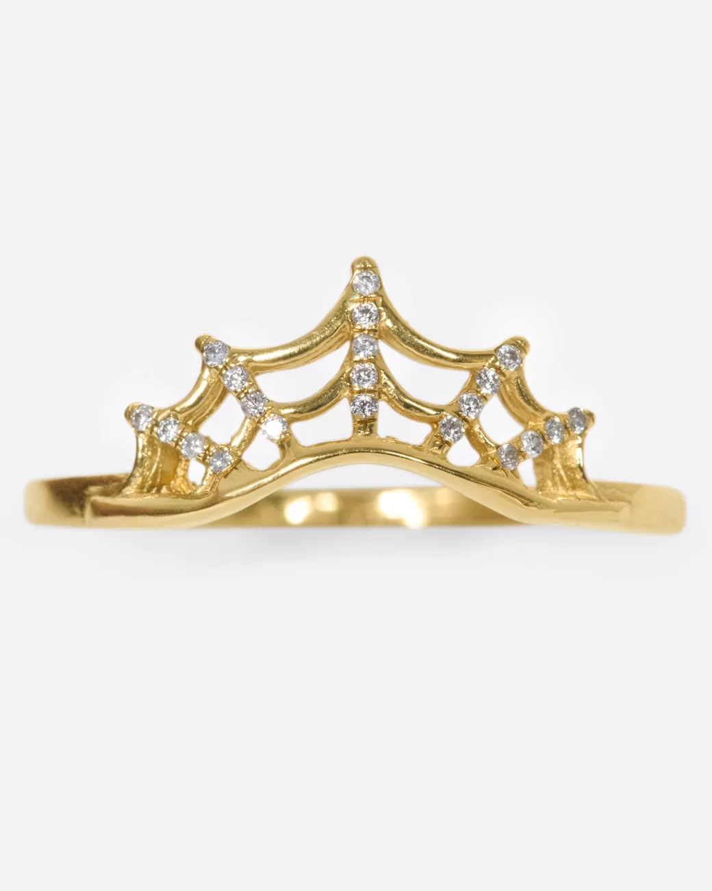 Contemporary>MARGARET CROSS Pave Spider Web Ring