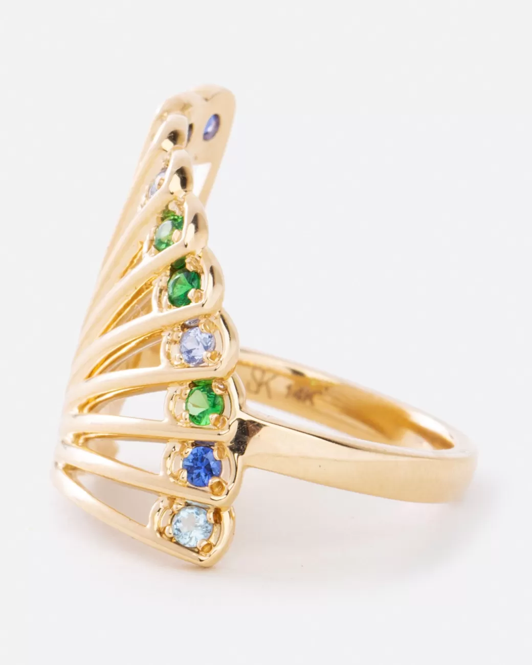 Contemporary>SELIN KENT Peacock Zoe Fan Ring