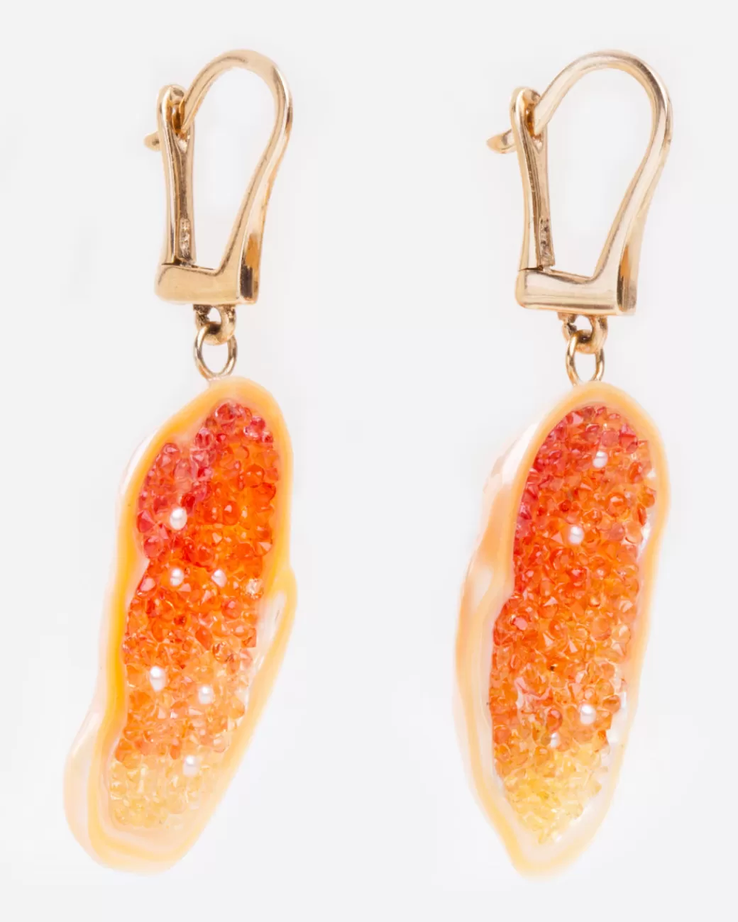 Contemporary>LITTLE H Pearl Geode Earrings