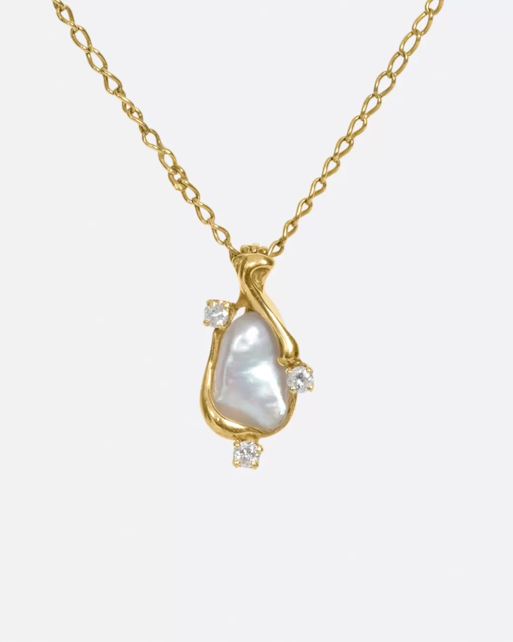 Vintage>Love Adorned Vintage Pearl Teardrop Necklace