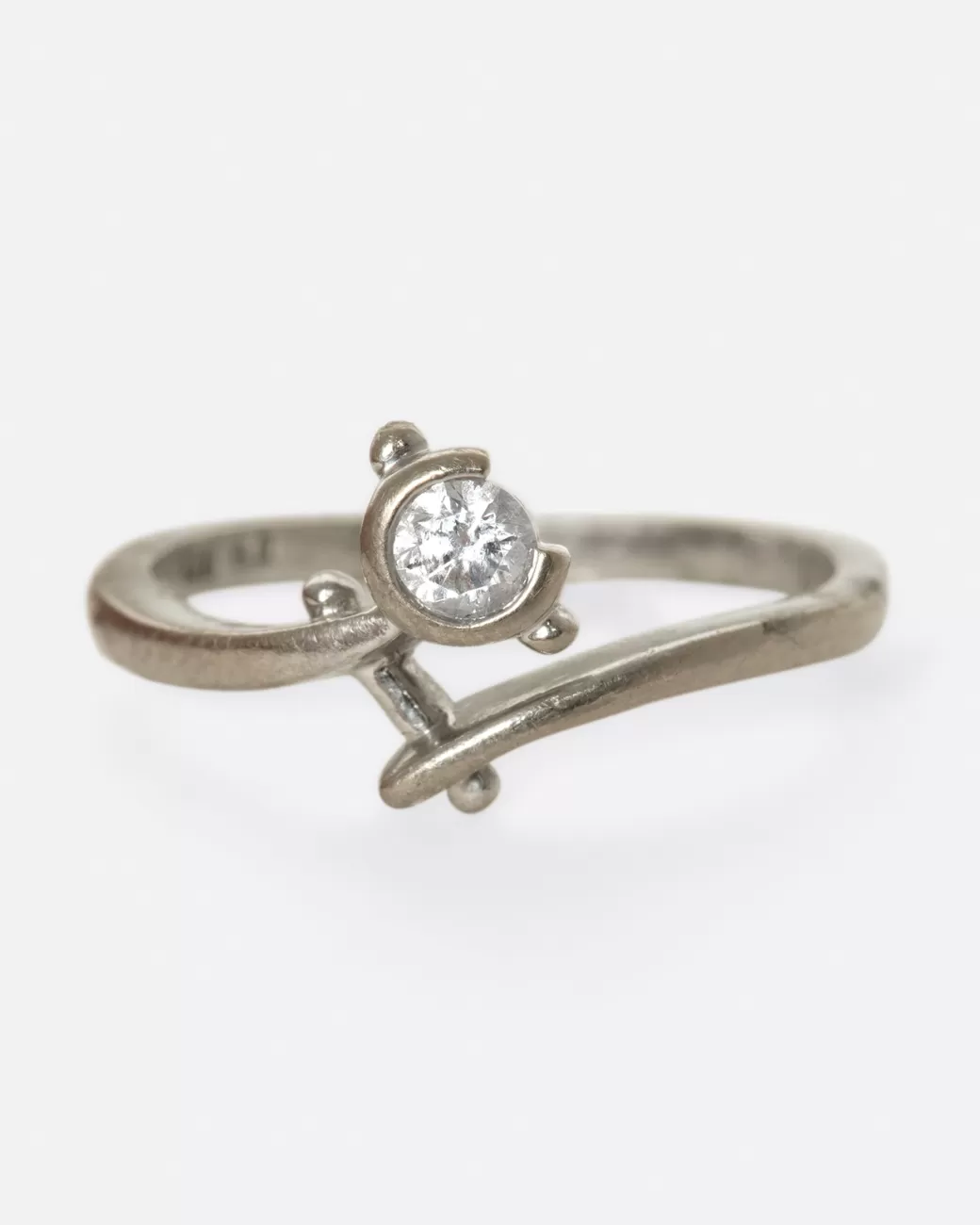 Vintage>Love Adorned Vintage Pierced Diamond Wrap Ring