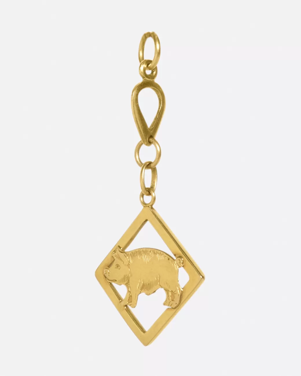 Vintage>Love Adorned Vintage Pig Pendant