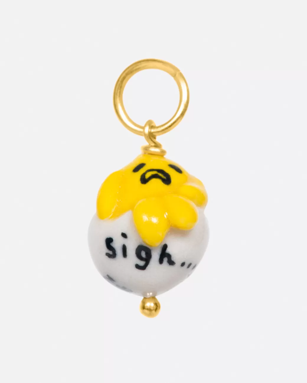 Charms>OKSCHARMS Porcelain Gudetama Charm